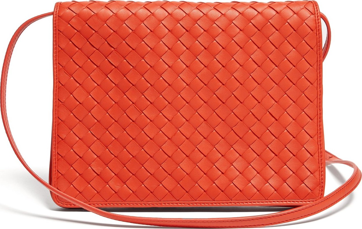Bottega Veneta Intrecciato-woven leather cross-body bag