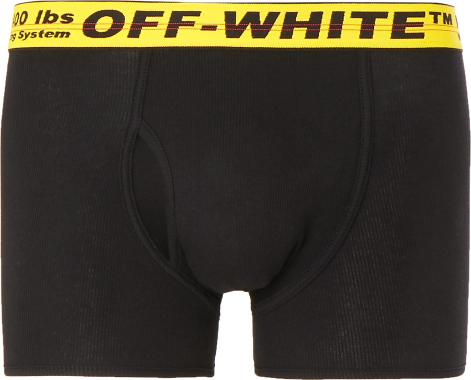 Off White Stretch-Cotton Boxer Briefs