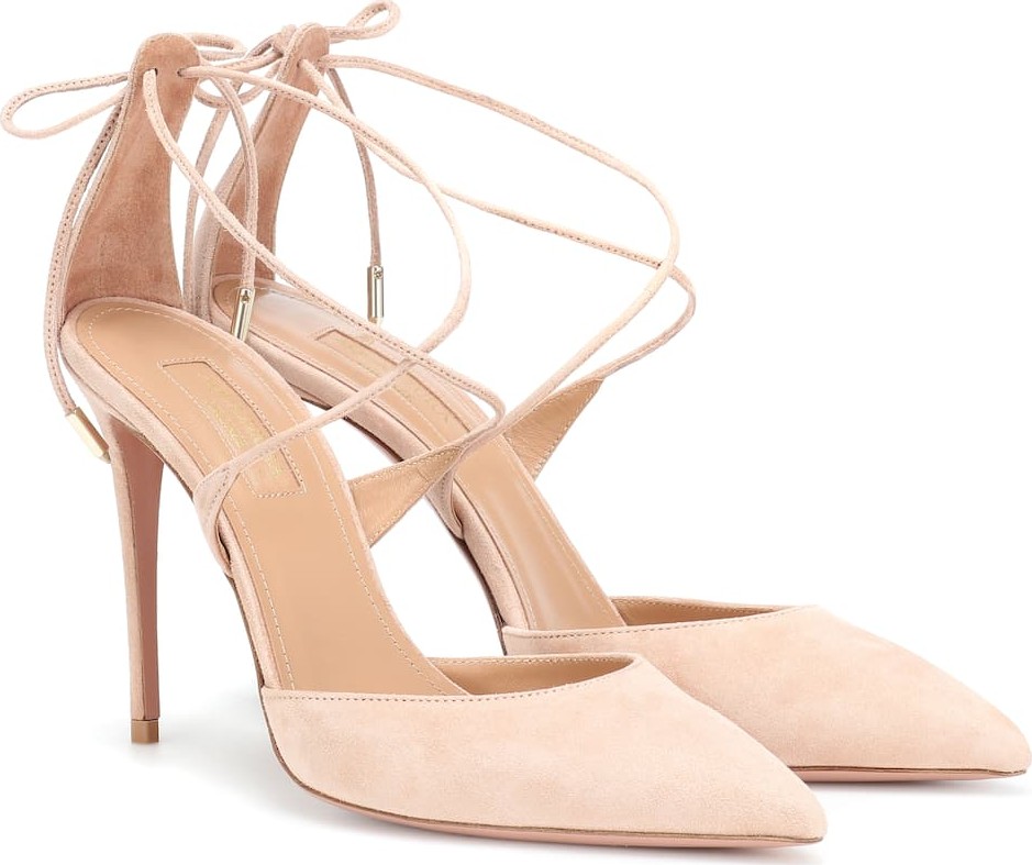 Aquazzura Very Matilde 105 suede pumps