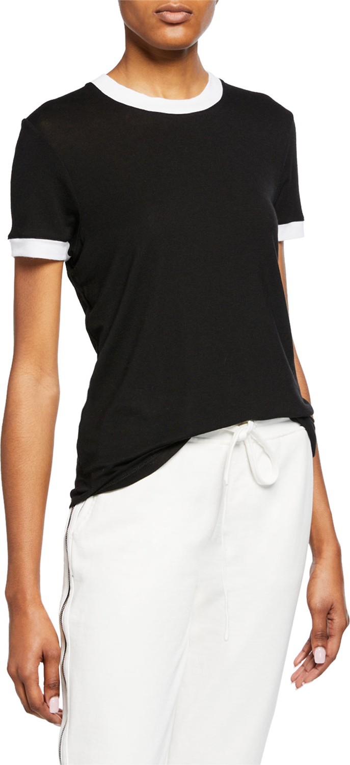 RtA Quinton Crewneck Short-Sleeve Top