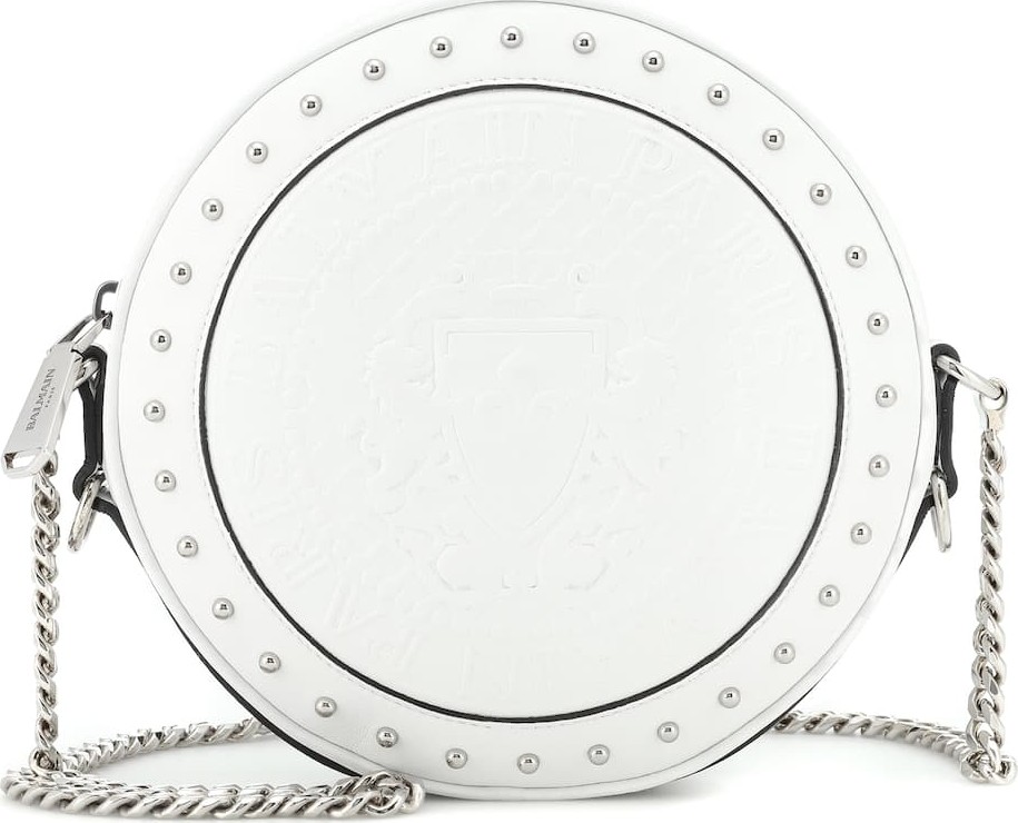 Balmain Disco leather shoulder bag