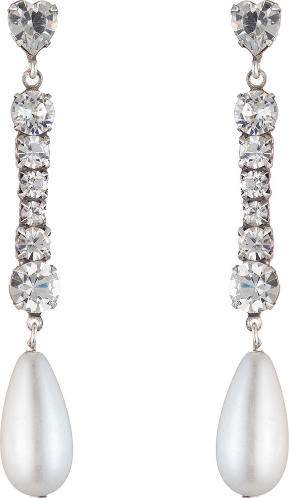DANNIJO Rita Crystal & Pearly Drop Earrings
