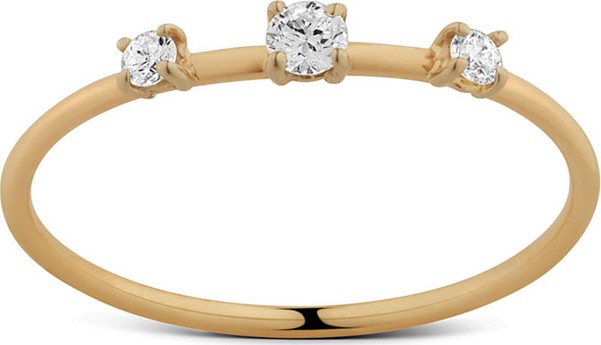 Lana 14k Solo Three-Diamond Wire Ring