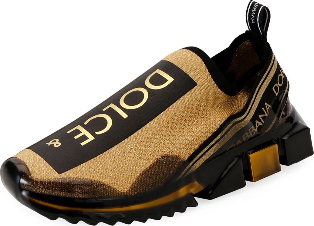 Dolce & Gabbana Men's Sorrento Logo Stripe Sneakers