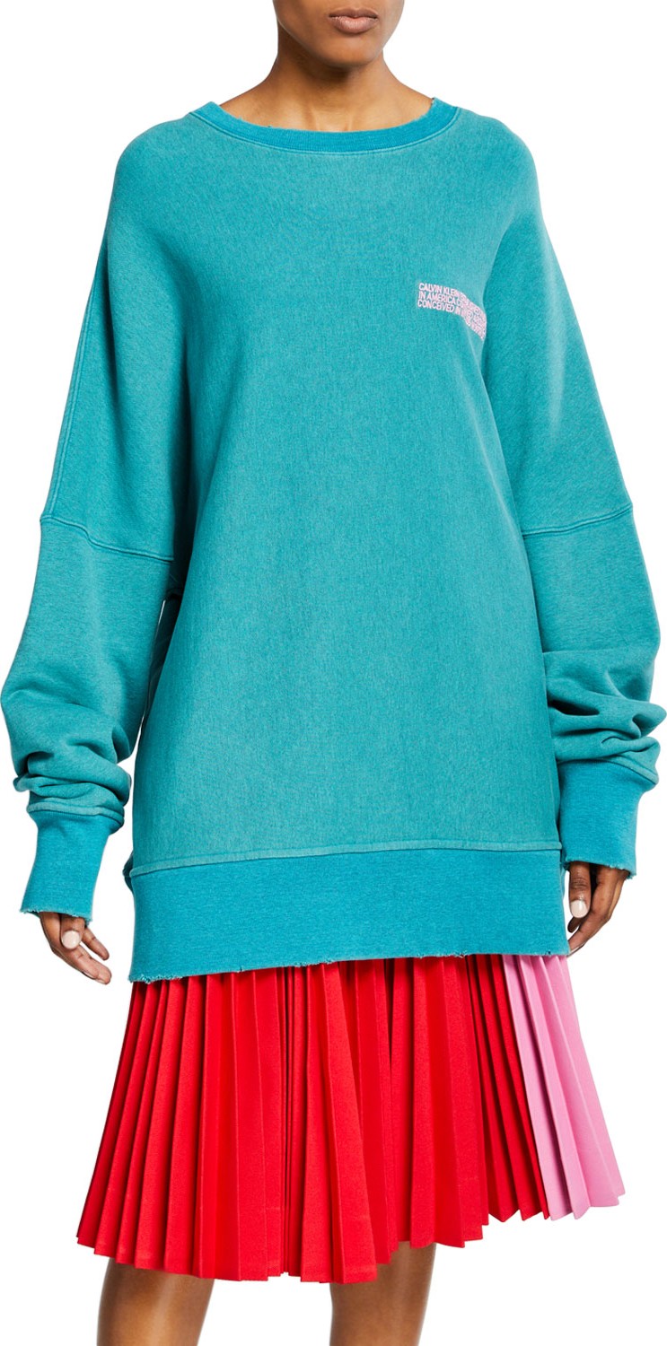 Calvin Klein Oversized Crewneck Pullover Sweater