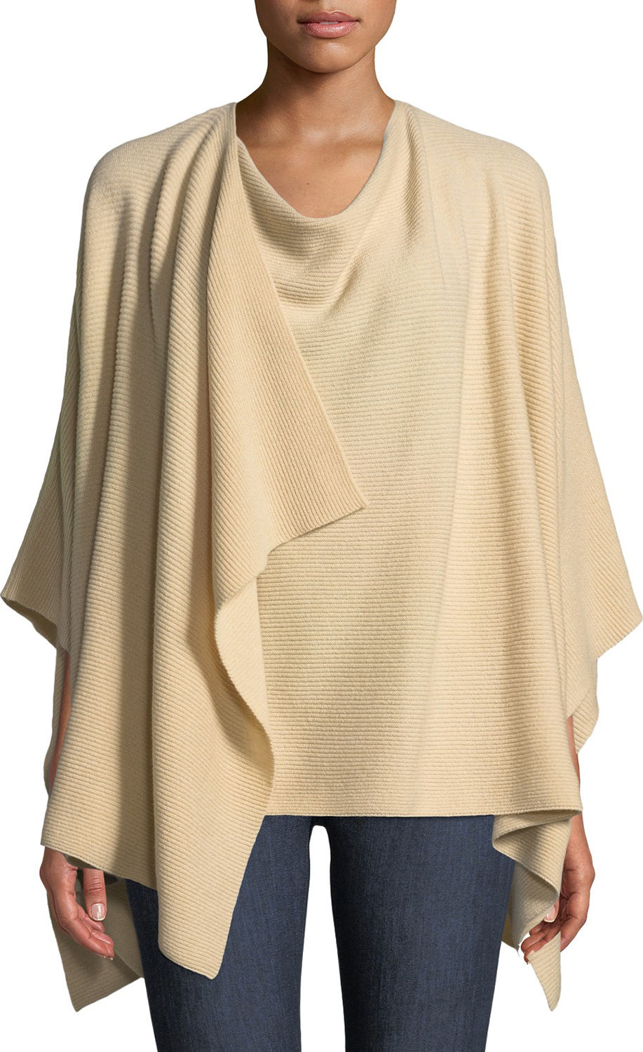Lafayette 148 New York Cashmere Ribbed Wrap