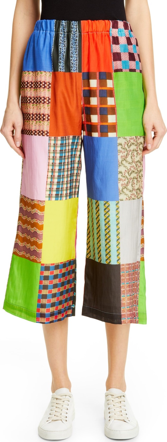 Tricot Comme des Garçons Patchwork Print Culottes