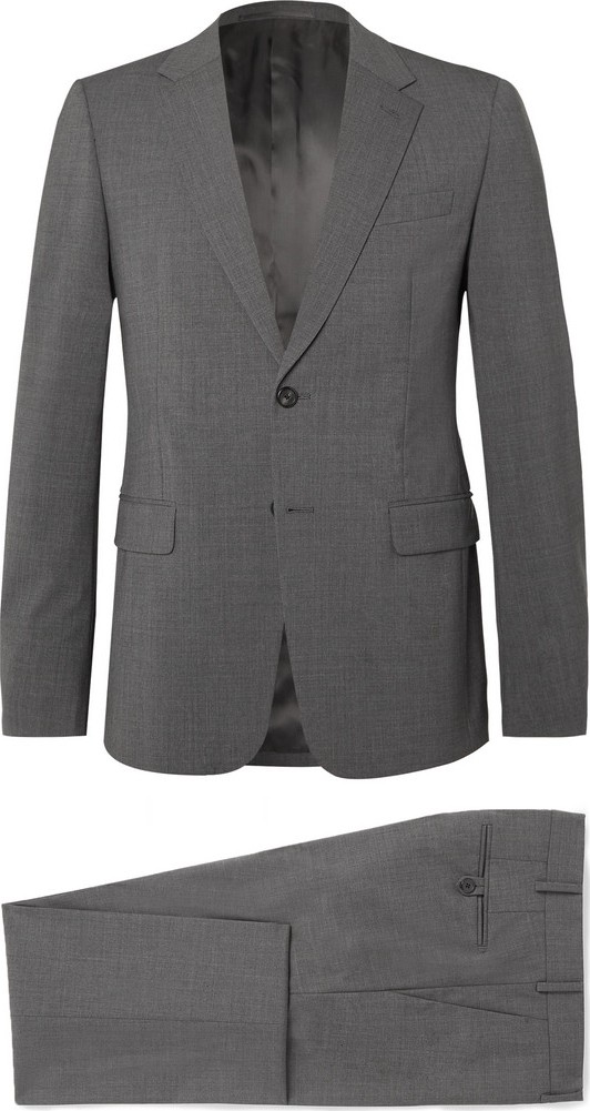 Prada Grey Slim-Fit Wool-Blend Suit