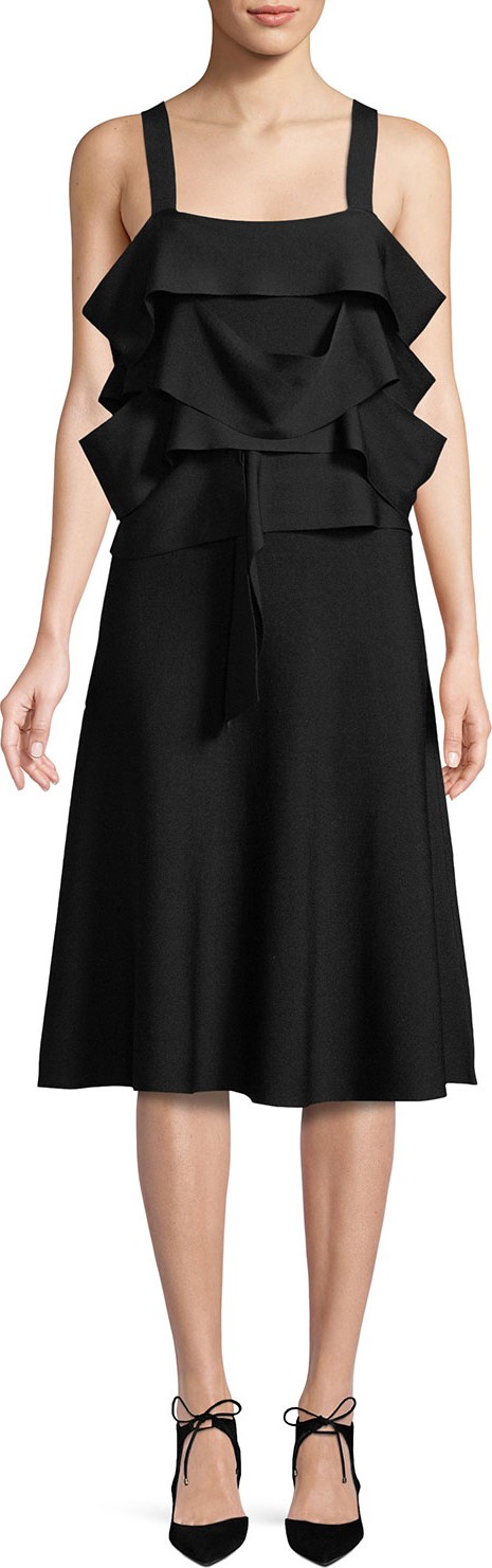 Derek Lam Sleeveless Draped Panel Dress