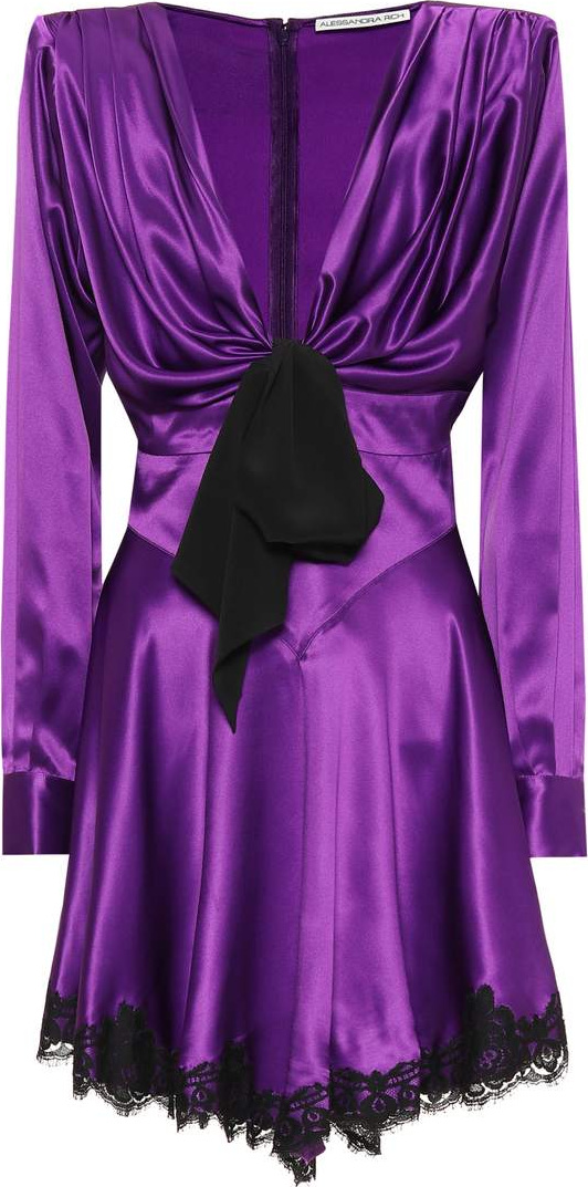 Alessandra Rich Silk-satin minidress