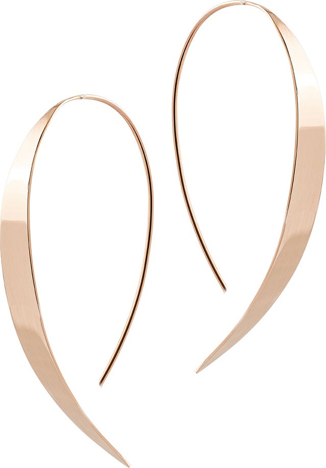Lana Bond Small Vanity Hooked on Hoop Earrings in 14K Rose Gold