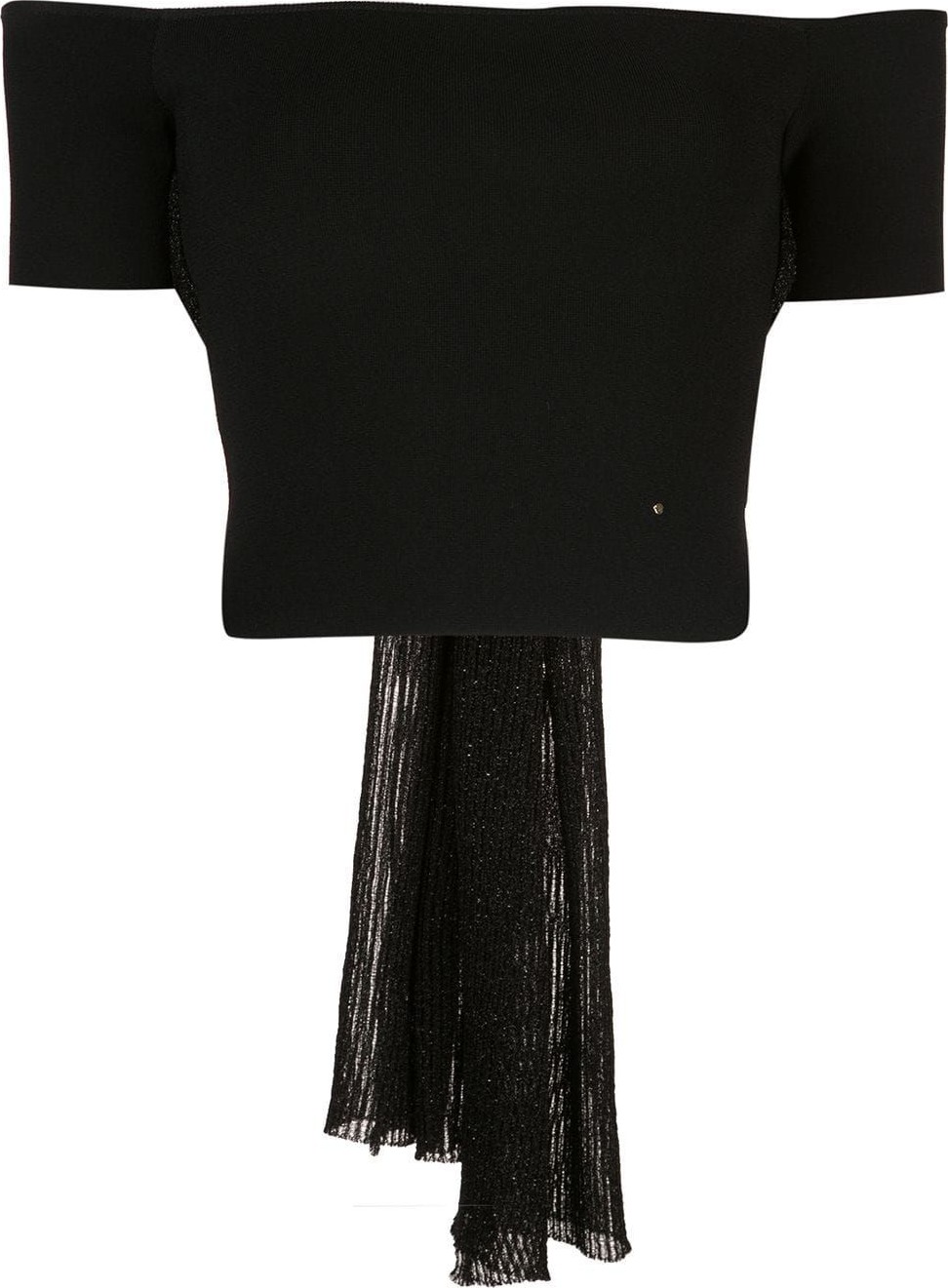 Esteban Cortazar Knit off the shoulder crop top