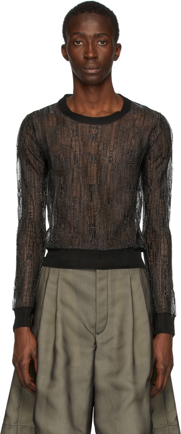 Maison Margiela Black Knit Pullover