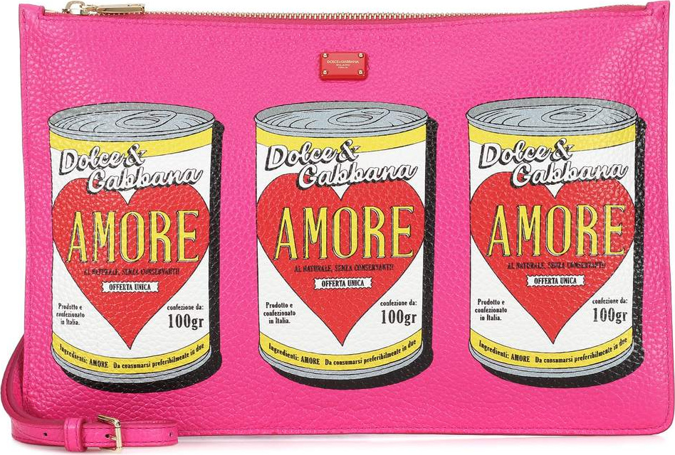 Dolce & Gabbana Sicily printed leather shoulder bag