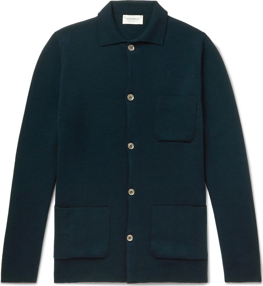 John Smedley Copper Slim-Fit Merino Wool Cardigan