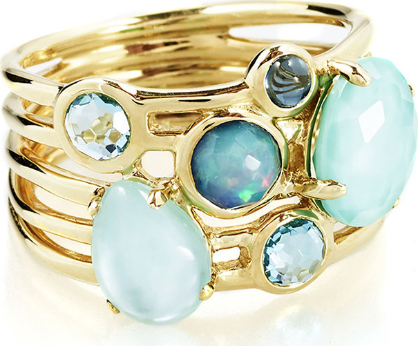 IPPOLITA 18k Gold Rock Candy Gelato 6-Stone Cluster Ring in Waterfall