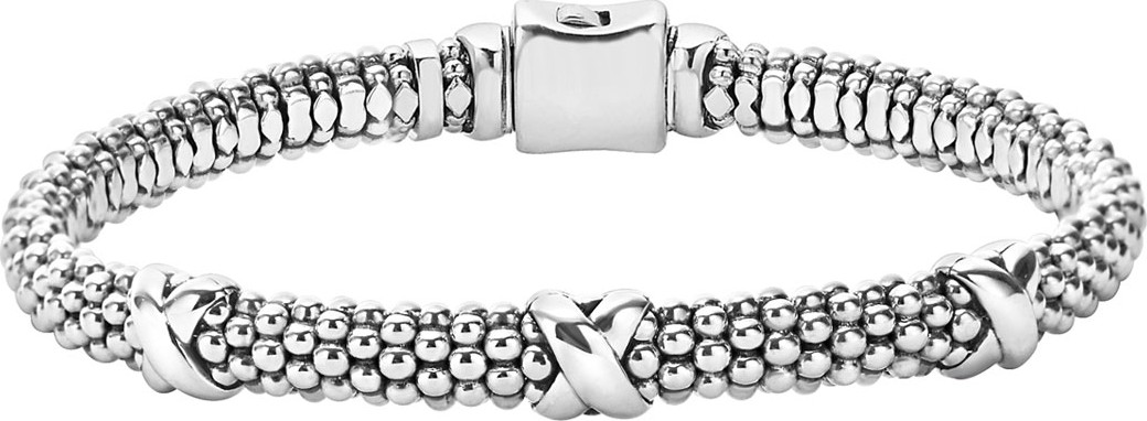 LAGOS Silver X Rope Bracelet, 6mm
