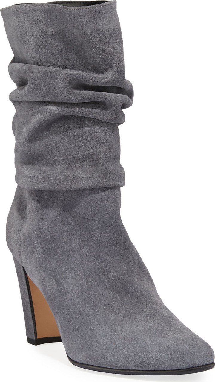 Manolo Blahnik Shushan Crosta Slouchy Suede Boots