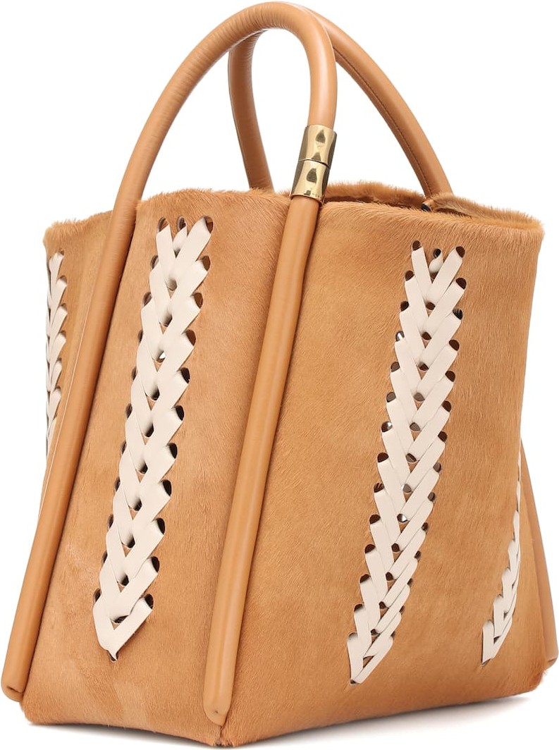 BOYY Lotus 28 Whipstitch calf hair tote
