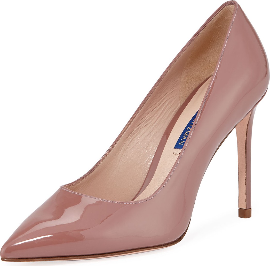 Stuart Weitzman Leigh 95mm Patent Leather Pumps