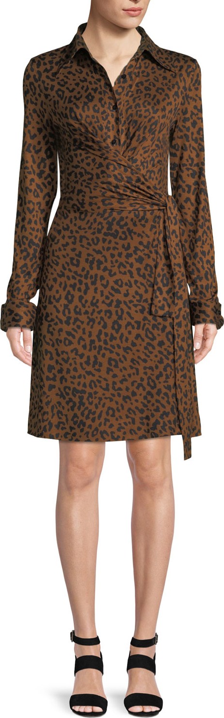 DIANE von FURSTENBERG Didi Side-Tie Leopard-Print Dress
