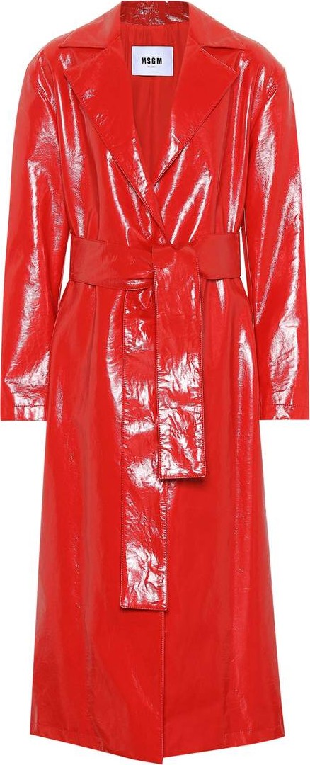 MSGM Vinyl trench coat