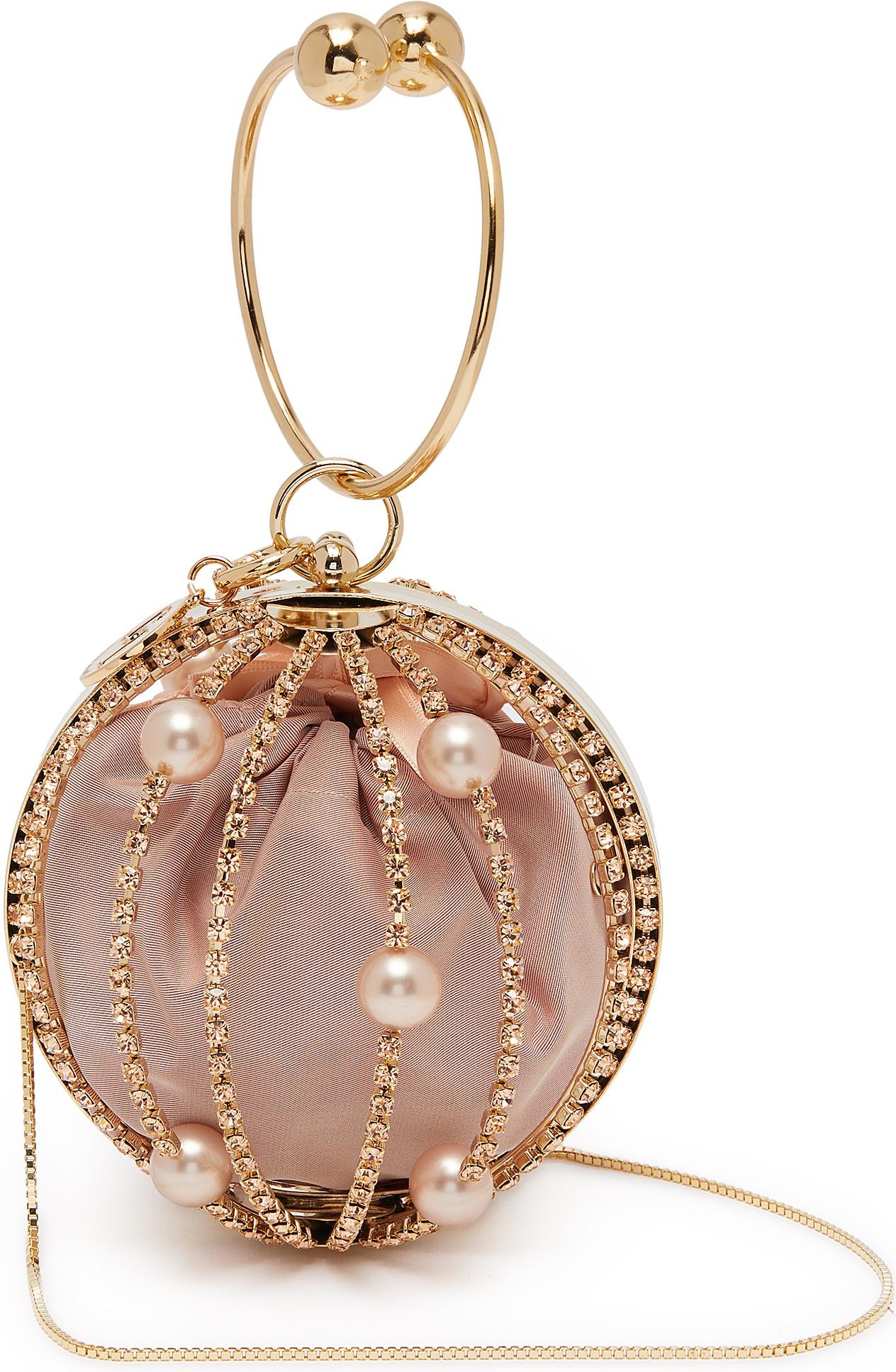 Rosantica 'Mini Sasha' faux pearl crystal embellished top handle bag