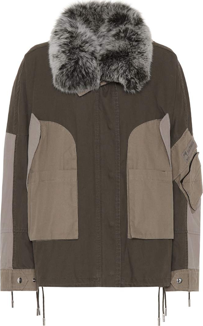 Army By Yves Salomon Fur-trimmed cotton parka