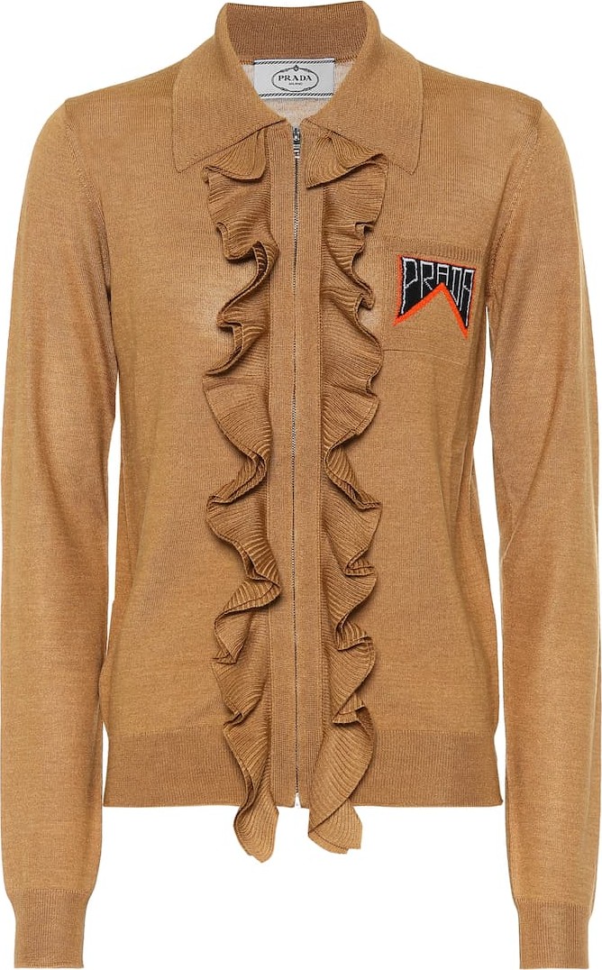 Prada Ruffled wool and silk jacket