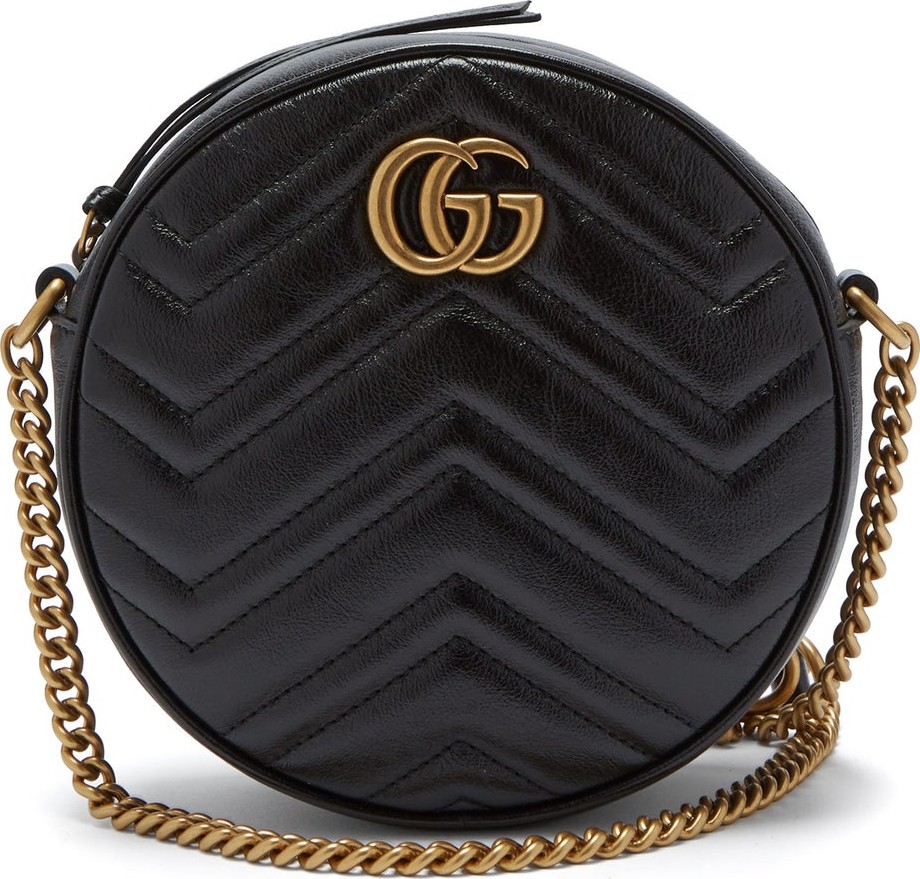 Gucci GG Marmont circular leather cross-body bag