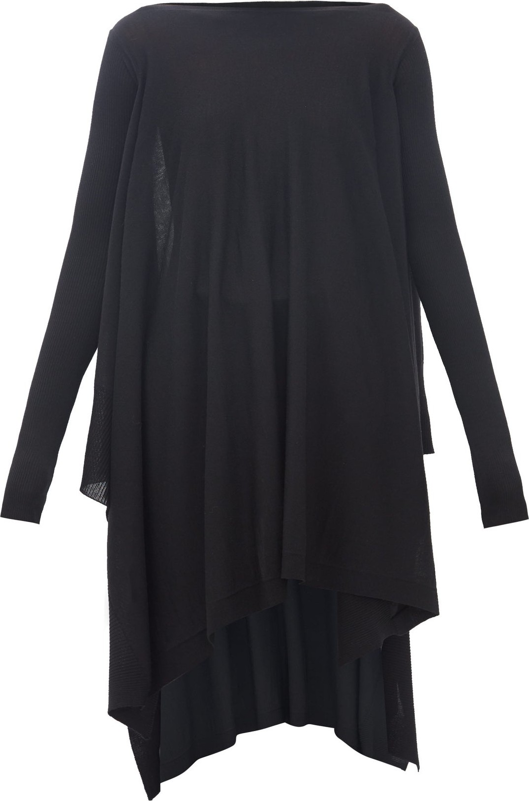 Rick Owens Handkerchief-hem merino-wool poncho