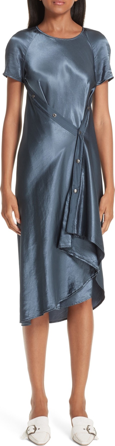 Sies Marjan Sophie Snap Detail Satin Dress