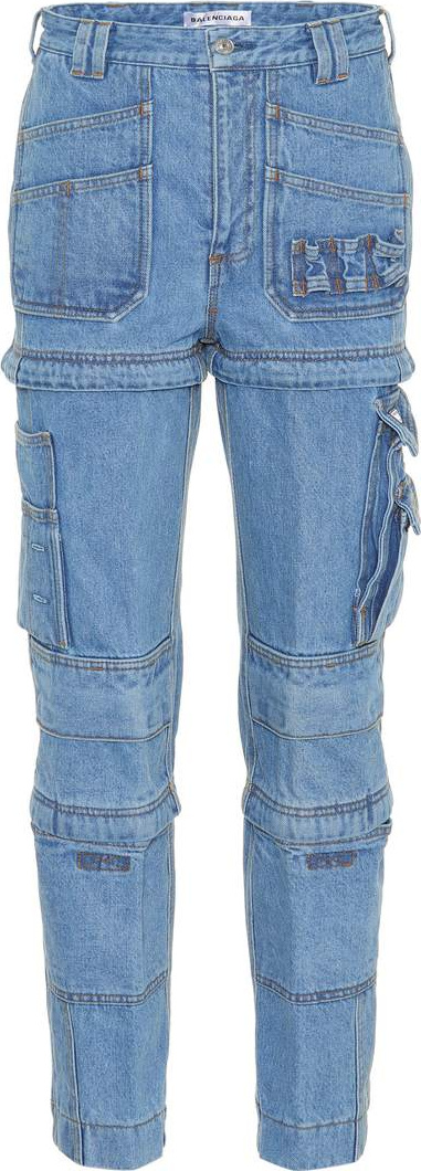 Balenciaga Multi-zip high-waisted jeans