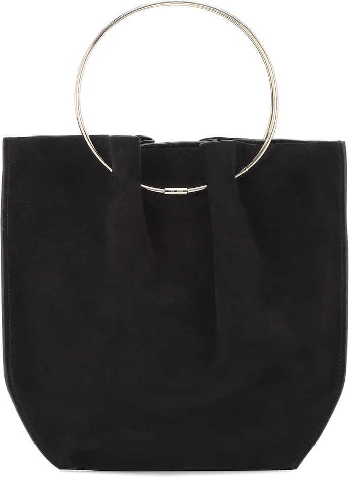 THE ROW Flat Micro Circle suede tote