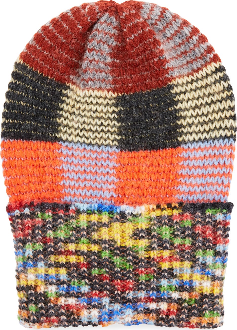 Missoni Multicolored Check Knit Hat