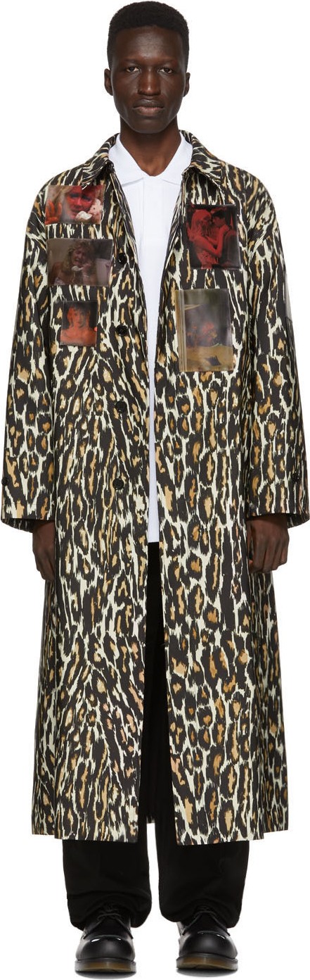 Raf Simons Off-White Animalier Car Patches Coat