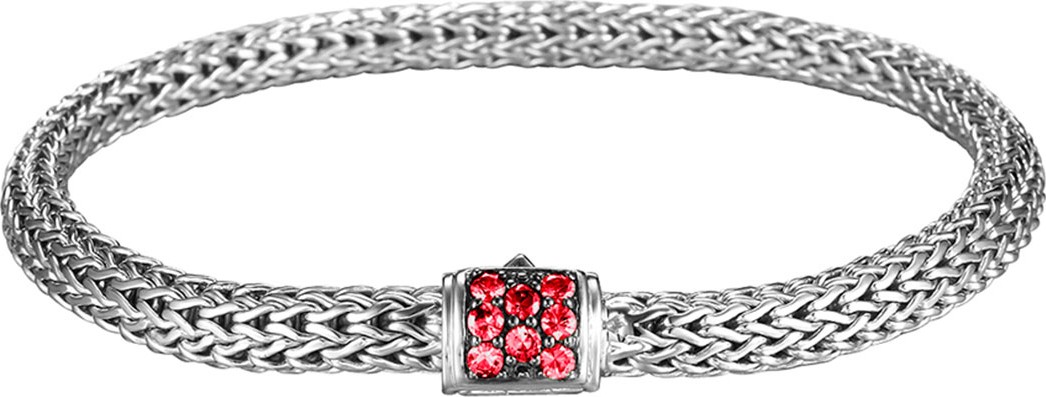 John Hardy Classic Chain Extra Small Red Sapphire Bracelet