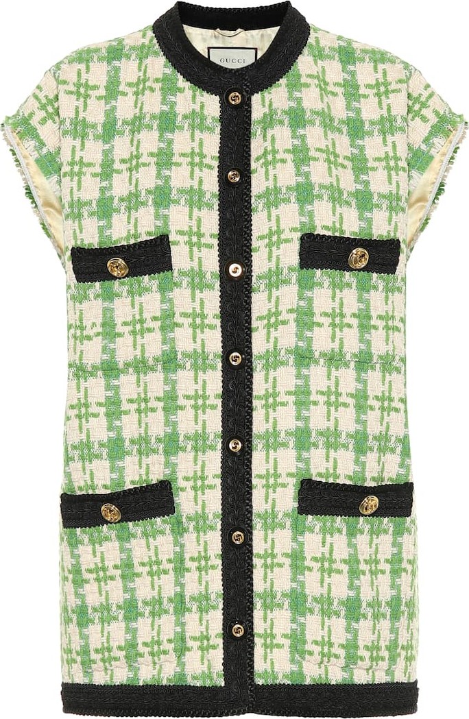 Gucci Houndstooth tweed vest