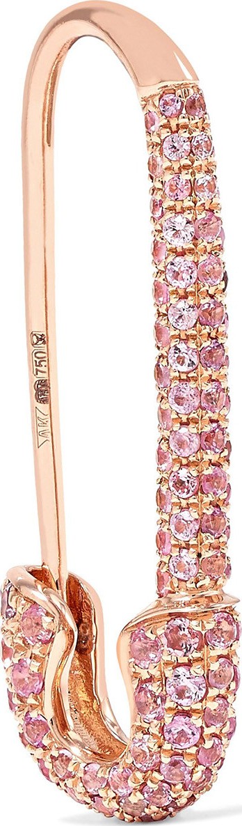 Anita Ko Pink Sapphire Safety Pin Earring
