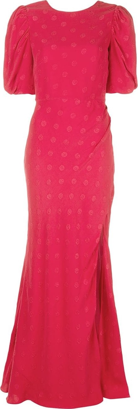 Saloni polka dot evening dress