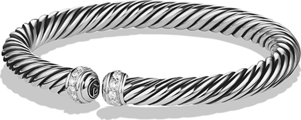 David Yurman 7mm Cablespira Diamond Bracelet