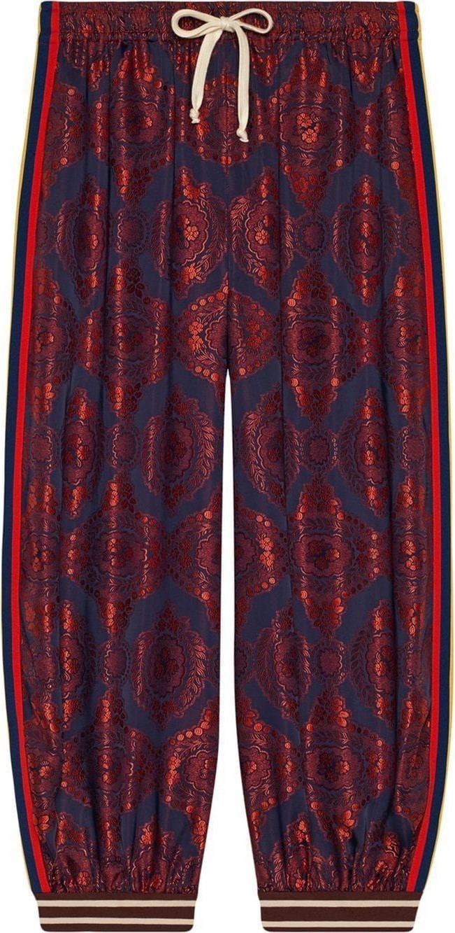 Gucci Contrast print silk jogging pant