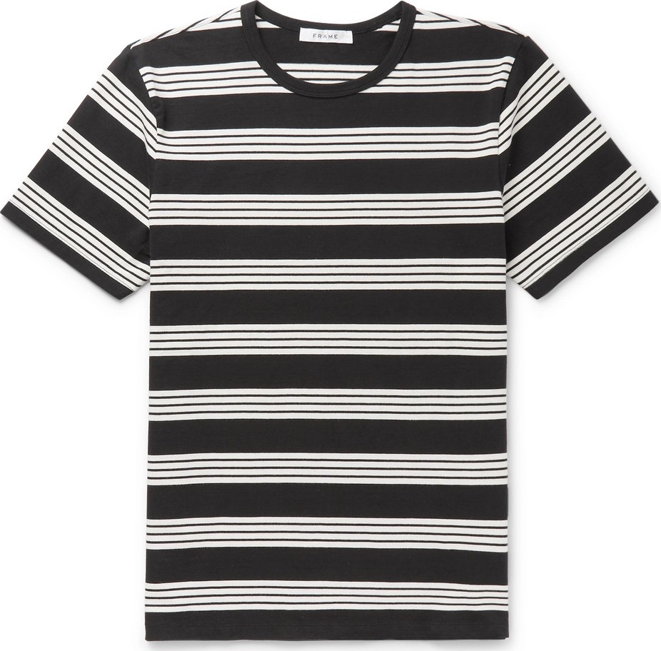 FRAME DENIM Slim-Fit Striped Cotton-Jersey T-Shirt