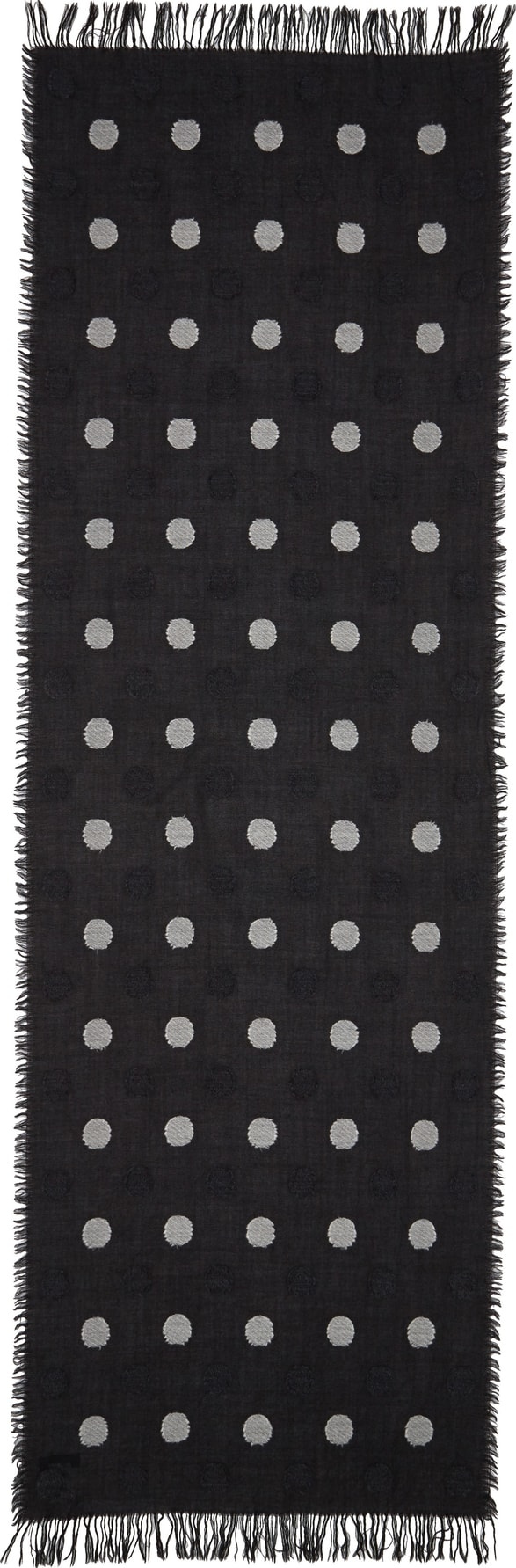 Y's By Yohji Yamamoto Polka Dot Jacquard Scarf