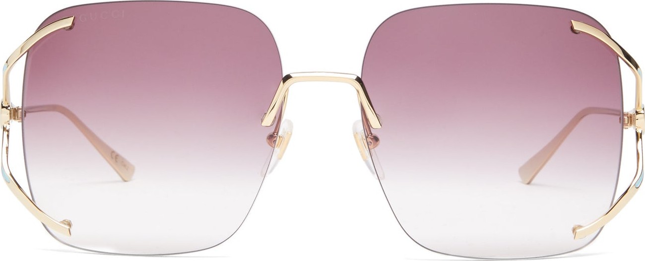 Gucci Crystal-embellished cat-eye acetate sunglasses