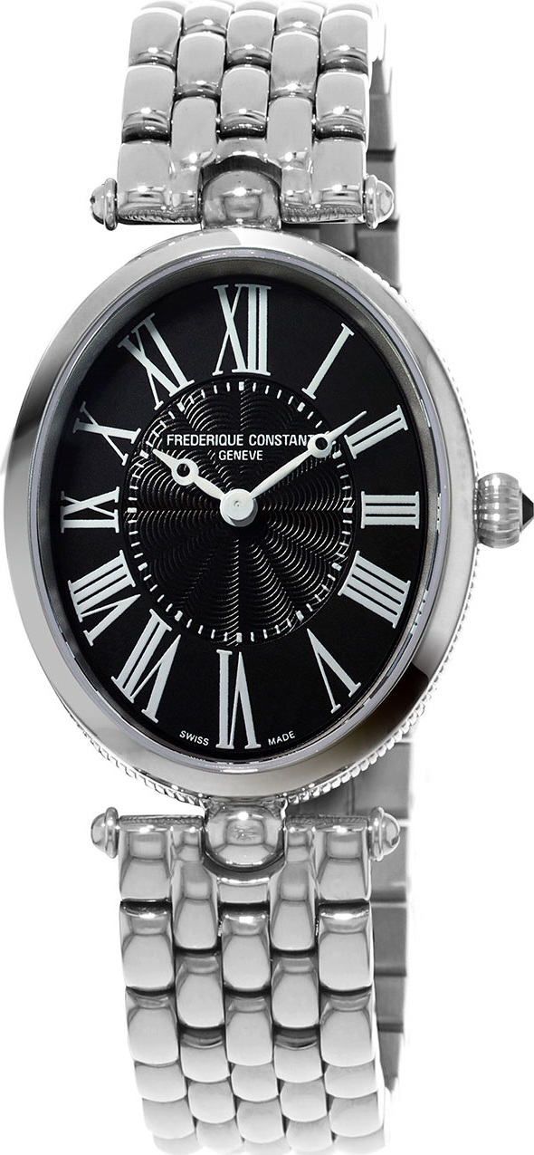 Frederique Constant Ladies' Classics Art Deco Stainless Steel Watch, Black
