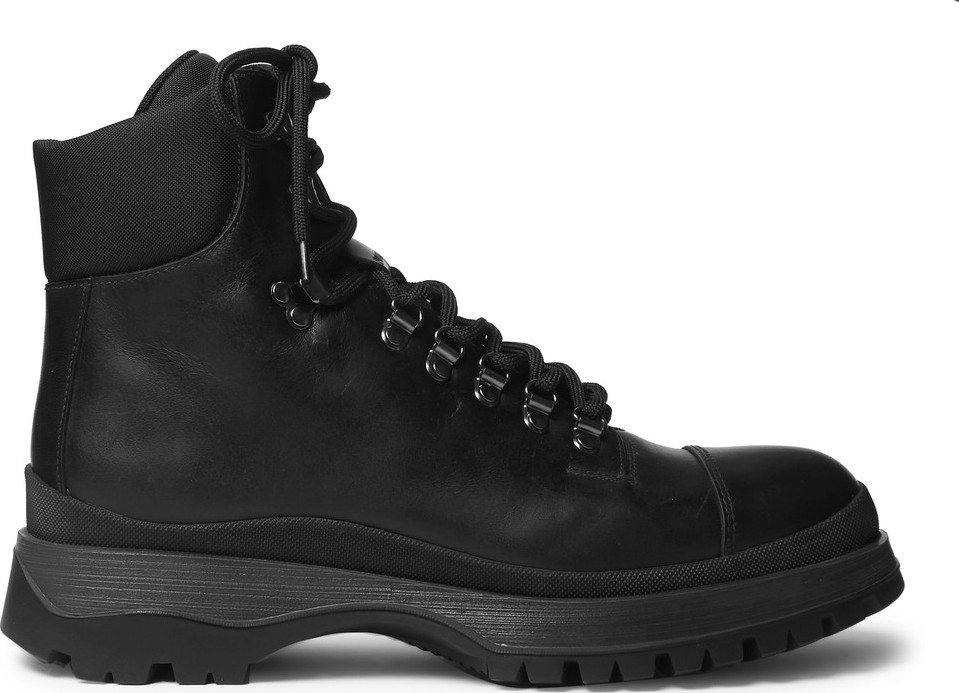 Prada Leather Hiking Boots
