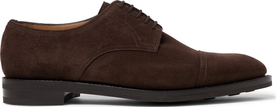 John Lobb Cap-Toe Suede Derby Shoes