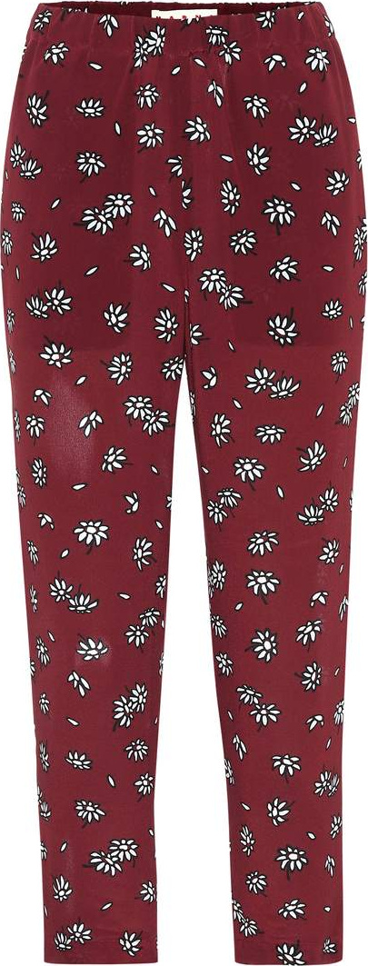 Marni Daisy silk cropped pants