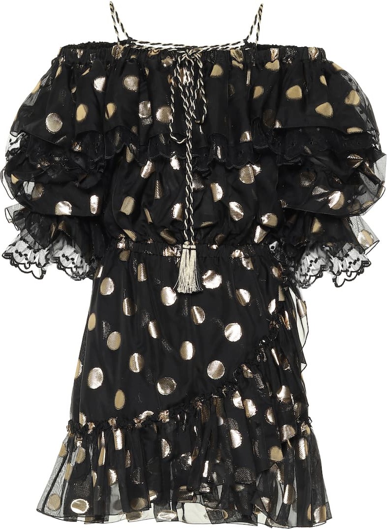 Dundas Polka-dot silk-chiffon dress